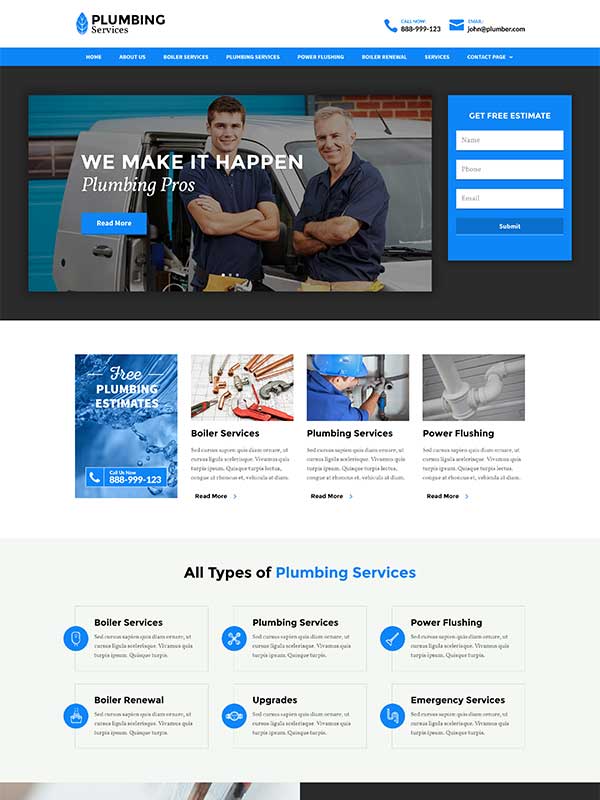 creation de site internet pour les artisans plombier